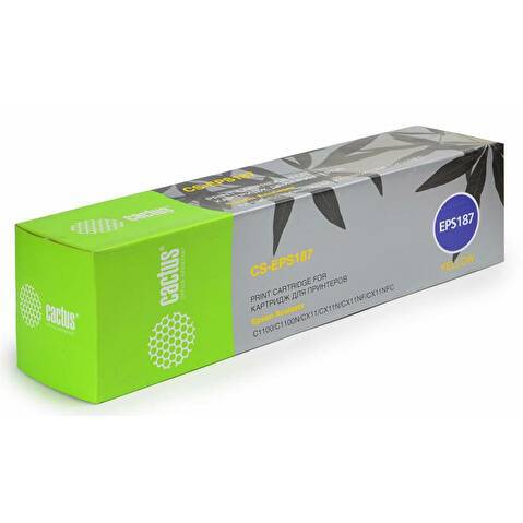 Картридж EPS187 для Epson AcuLaser C1100/C1100N/CX11/CX11N/CX11NF/CX11NFC, 4000стр, Yellow, CACTUS