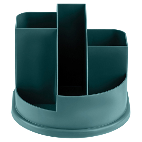 Подставка-органайзер СТАММ АВАНГАРД, 5 отделений, пластик, без наполнения, темно-зеленая