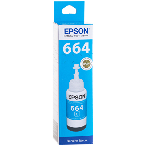 Картридж EPSON T6642 для L100/L110/L200/L210/L300/L350/L355/L550, 7500стр, Cyan