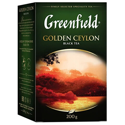 Чай черный GREENFIELD Golden Ceylon, 200г, листовой