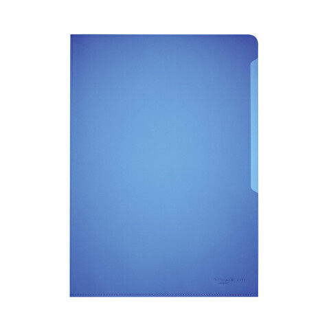 Папка-уголок DURABLE 2337-06  А4, пластик, 0.12мм, прозрачная синяя