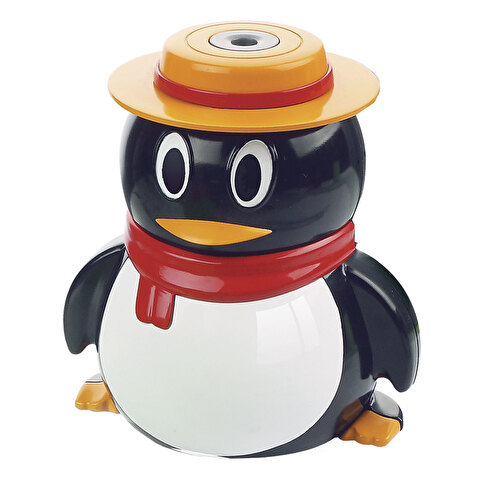 Точилка электрическая BRAUBERG Пингвин, питание от USB/4 батареек АА