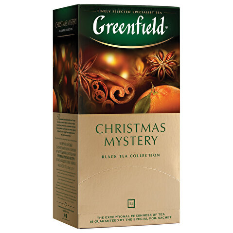 Пакетированный чай черный GREENFIELD Christmas Mystery 25х1.5г, алюминиевый конверт