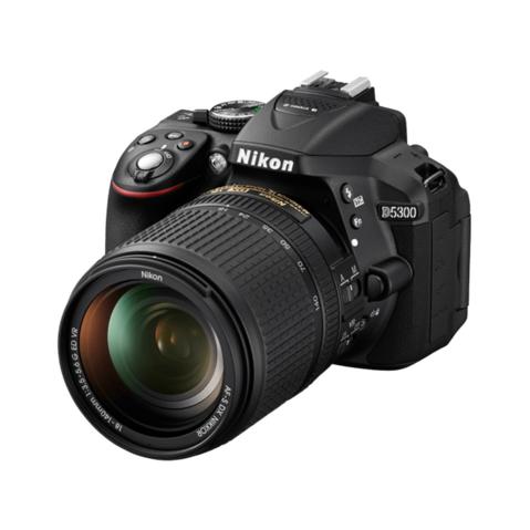 Зеркальный фотоаппарат NIKON D5300 kit, AF-P 18-55mm f/3.5-5.6VR, черный