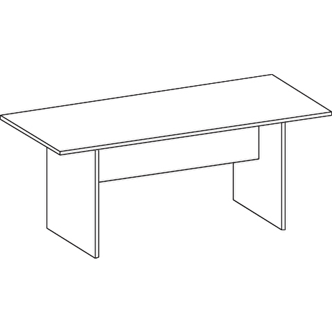 Стол для заседаний АРГЕНТУМ 2000х900х750, груша матовая