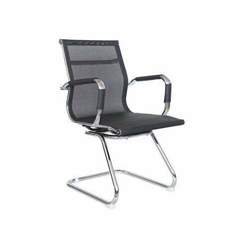 Конференц-кресло RIVA Chair 6001-3, на полозьях, сетка черная