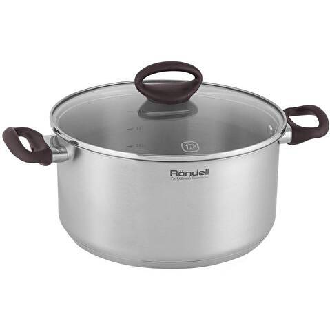 Кастрюля Rondell Tierno RDS-1593 4.8л. d=24см (с крышкой) стальной