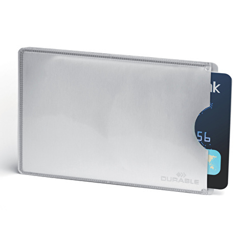 Футляр для кредитной карты DURABLE 8900-23 RFID SECURE, серебристый