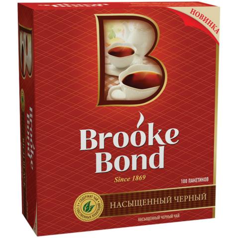 Пакетированный чай черный BROOKE BOND 100х1.8г, с ярлычком