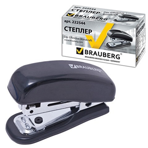 Степлер-мини BRAUBERG Nero №10 до 12л, на 50 скоб Степлер-мини BRAUBERG Nero №10 до 12л, на 50 скоб