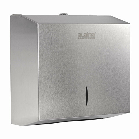 Диспенсер для листовых полотенец LAIMA PROFESSIONAL INOX Система H3, V (ZZ), нержавеющая сталь, матовый Диспенсер для листовых полотенец LAIMA PROFESSIONAL INOX Система H3, V (ZZ), нержавеющая сталь, матовый