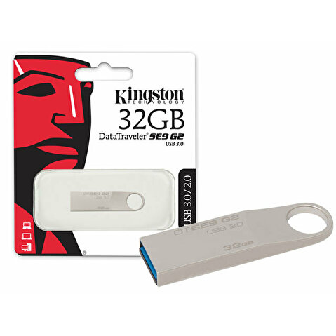 Флэш-память  32Gb KINGSTON DTSE9G2, USB3.0, серебристая