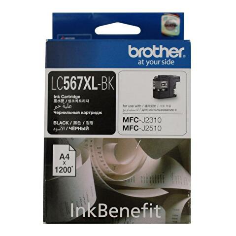 Картридж BROTHER LC567XLBK для MFC-J2310, MFC-J2510, 1200стр, Black