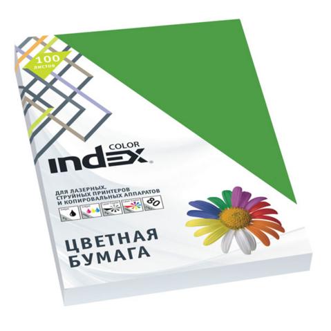 Бумага цветная INDEX COLOR intensive  A4   80/100, ярко-зеленая (63)
