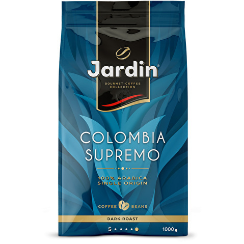 Кофе в зернах JARDIN Colombia Supremo, 1000г, вакуумная упаковка