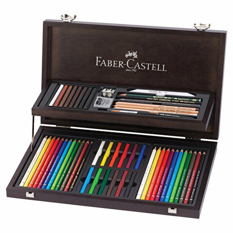Набор художественных изделий Faber-Castell Art & Graphic Compendium,  54 предмета, в деревянной коробке