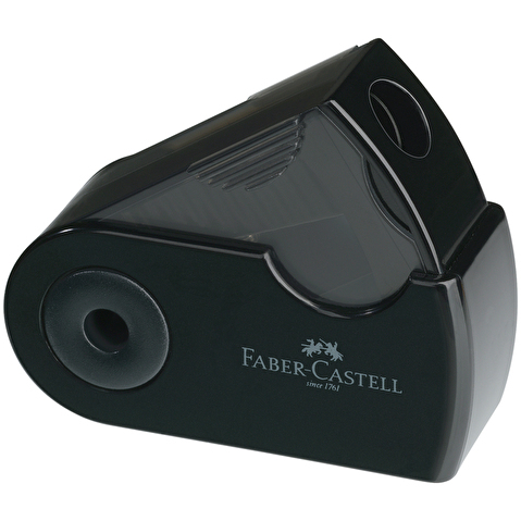 Точилка с контейнером FABER-CASTELL Sleeve Mini, 1 отверстие, черный