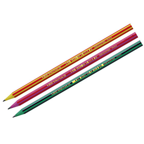 Карандаш чернографитовый BIC Evolution Stripes, HB, пластиковый, заточенный