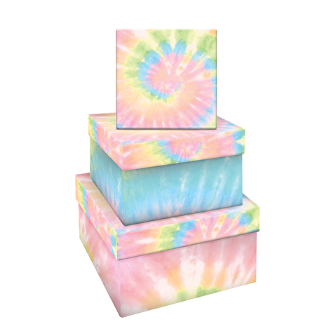 Набор подарочных коробок MESHU Tie-dye.Galactica 3в1, 19,5х19,5х11см, 17,5х17,5х10см, 15,5х15,5х9см
