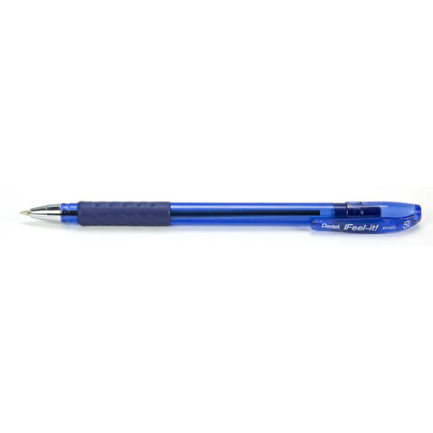 Ручка шариковая PENTEL BX485-C  Feel it!, резиновый упор, 0.5/0.23 мм, синяя