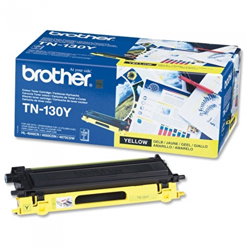 Тонер-картридж BROTHER TN-130Y для HL-4040CN/4050CDN/DCP-9040CN/MFC-9440CN, 1500стр, Yellow