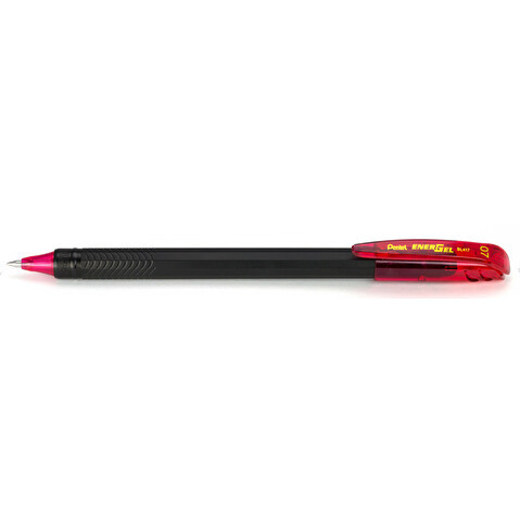 Ручка гелевая PENTEL BL417-B Energel, 0.35/0.7мм, черный корпус, красная