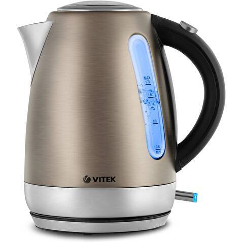 Чайник электрический Vitek VT-7025 1.7л. 2100Вт бронзовый корпус: металл/пластик