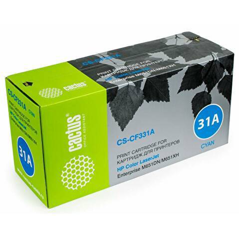 Картридж CF331A для HP CLJ M651dn/M651n/M651xh, 15000стр, Cyan, CACTUS