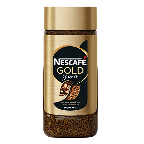 Кофе растворимый NESCAFE Gold Barista Style, сублимированный, стеклянная банка, 85г