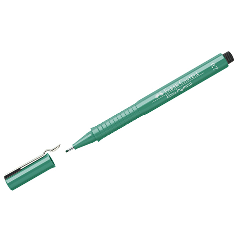 Ручка капиллярная Faber-Castell Ecco Pigment, 0.7мм, зеленая