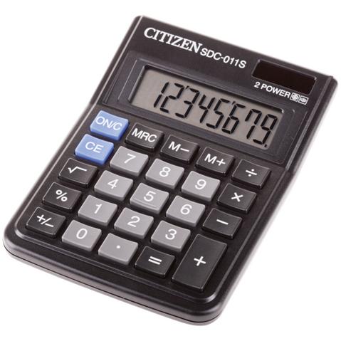 Калькулятор настольный  8 разр. CITIZEN SDC-011S, двойное питание, 120х87х22