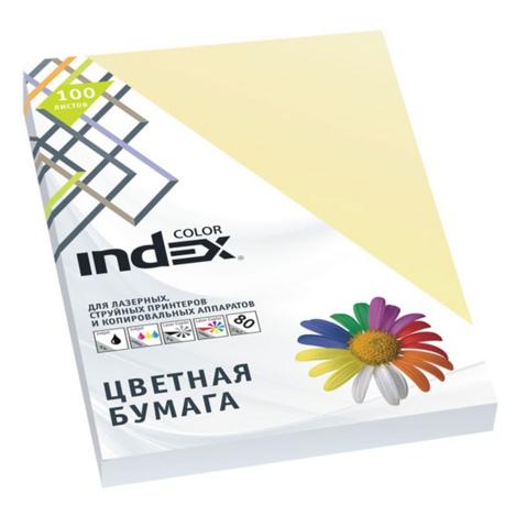 Бумага цветная INDEX COLOR pastel  A4   80/100, светло-желтая (55)