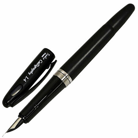 Ручка перьевая PENTEL TRC1-14A Tradio Calligraphy, для каллиграфии, 1.4 мм, корпус черный, чернила черные