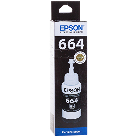 Картридж EPSON T6641 для L100/L110/L200/L210/L300/L350/L355/L550, 4500стр, Black