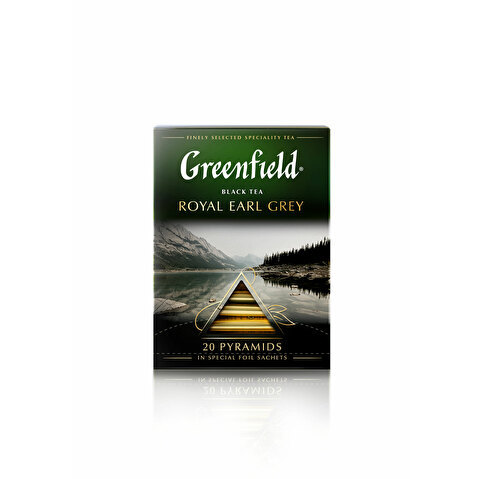 Пакетированный чай черный ароматизированный GREENFIELD Royal Earl Grey 20х2г, пирамидки