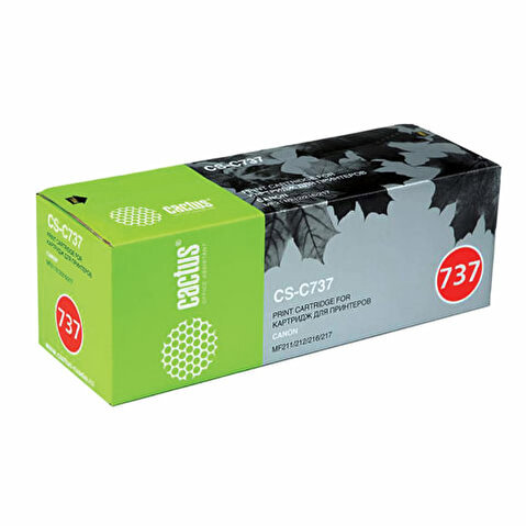 Картридж 737 для MF211/212w/216n/217w/226dn/229dw, 2400стр, Black, CACTUS Картридж 737 для MF211/212w/216n/217w/226dn/229dw, 2400стр, Black, CACTUS
