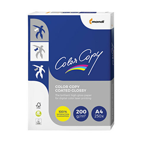 Плотная бумага для оргтехники  COLOR COPY COATED GLOSSY A4 200/250/CIE138/102%