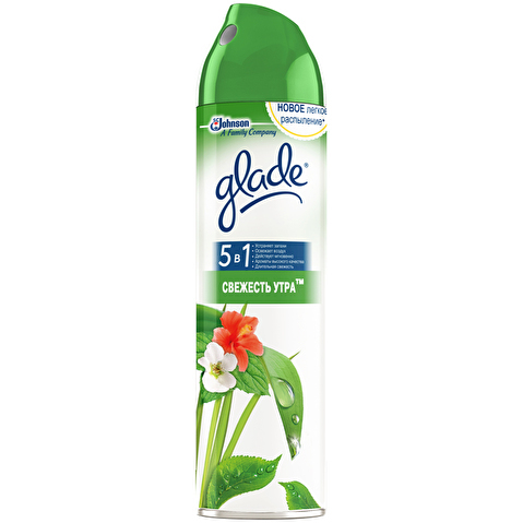 Освежитель воздуха GLADE, 300мл, свежесть утра ЧЗ Освежитель воздуха GLADE, 300мл, свежесть утра ЧЗ