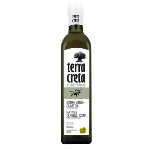 Масло оливковое TERRA CRETA Extra Virgin, стекло, 0.5л
