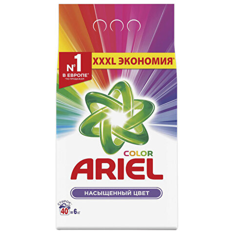 Стиральный порошок ARIEL автомат,  6кг, для цветного