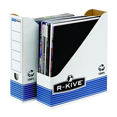 Вертикальный лоток картонный FELLOWES Prima, 80x312x258мм, сине-белый