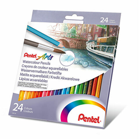 Набор цветных акварельных карандашей PENTEL CB9-24, 24цв