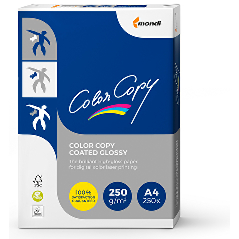 Плотная бумага для оргтехники  COLOR COPY COATED GLOSSY A4 250/250/CIE138/102%
