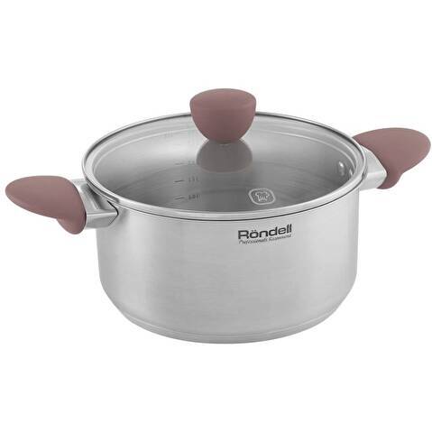Кастрюля Rondell Bueno RDS-1587 2.8л. d=20см (с крышкой) стальной
