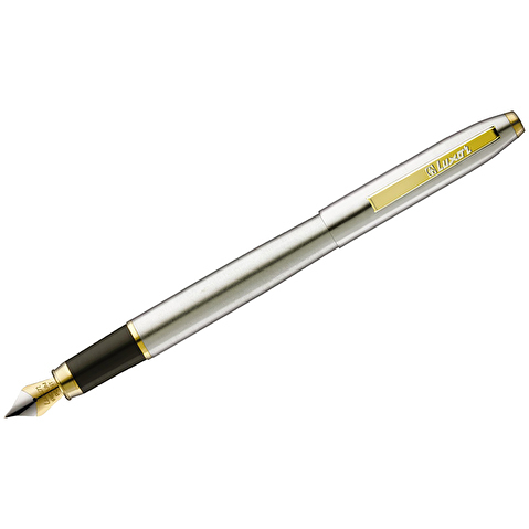 Ручка перьевая Luxor Sterling, 0.8мм, корпус хром/золото, синяя