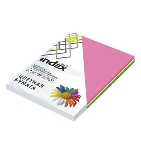 Бумага цветная INDEX COLOR intensive mix A4   80/100, 4 цвета по 25л (22, 57, 68, 77)