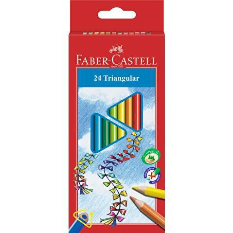 Набор цветных карандашей Faber-Castell, 24цв, корпус трехгранный, в картонной коробке