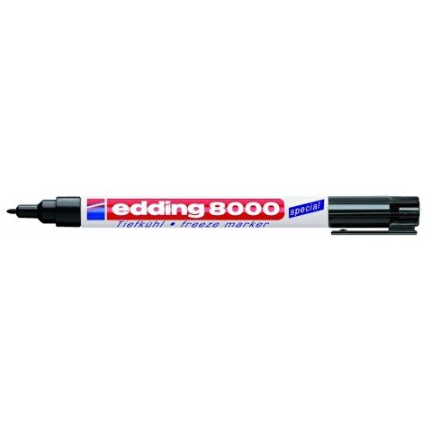 Маркер для низких температур EDDING 8000, круглый наконечник, 1мм, черный