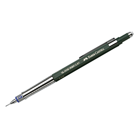 Карандаш механический FABER-CASTELL TK-Fine Vario L, 0.7мм, HB, с ластиком, корпус зеленый