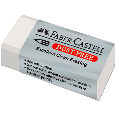 Виниловый ластик FABER-CASTELL DUST FREE, 41х18.5х11.5 мм